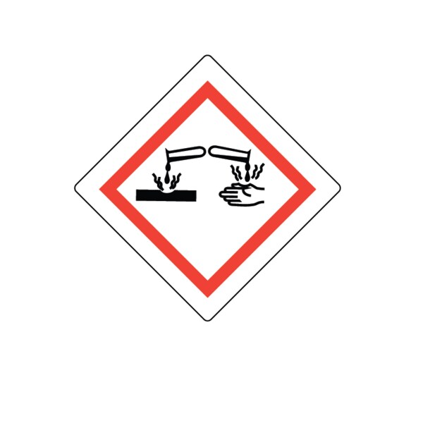 GHS Pictogram Label - Corrosive 4" x 4"